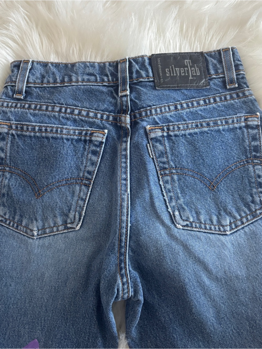 Levi's silver tab flares-a-lot denim jeans